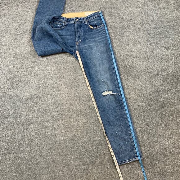 Rag & Bone Jeans Womens 25 Denim Rosa Mid Rise Boyfriend Distressed Button Fly - Picture 4 of 10